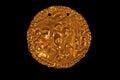 Pre-columbian ornamental gold disk