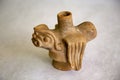 Pre-Columbian pottery representing an anthropomorphic spider Royalty Free Stock Photo