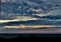 Pre-dawn Clouds Over Lake Michigan Royalty Free Stock Photo