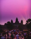 Pre-Dawn over Angkor Wat, Cambodia Royalty Free Stock Photo