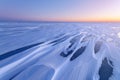 Ice desert frozen lake Royalty Free Stock Photo