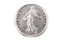 A pre Euro French coin Royalty Free Stock Photo