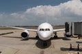 Pre-flight and refueling and Loading cargo service of airplane, Royalty Free Stock Photo