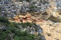 Pre inca mausoleum Revash in the mountains of northern Peru Royalty Free Stock Photo