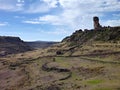 Pre-incan burrial site sillustani with chulpas