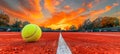 Pre match anticipation tennis court s view before a professional match at the club