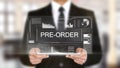 Pre-Order, Hologram Futuristic Interface, Augmented Virtual Reality Royalty Free Stock Photo