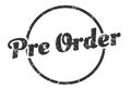 pre order sign. pre order round vintage stamp.