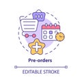 Pre-orders concept icon
