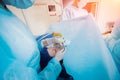 Pre oxygenation for general anesthesia. Surgery equipment. Royalty Free Stock Photo