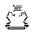 pre-programmed robot glyph icon vector illustration Royalty Free Stock Photo