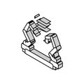 pre-programmed robot isometric icon vector illustration