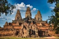 Pre Rup Temple site among the ancient ruins of Angkor Wat Hindu temple complex in Cambodia Royalty Free Stock Photo