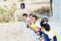 Pre-school age,student in Thailand brush the teeth after finished lunch time