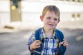 Pre-school student going to school Royalty Free Stock Photo