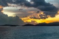 Pre-sunrise skies over Torres Straits Islands Archipelago, Australia Royalty Free Stock Photo