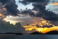 Pre-sunrise skies over Torres Straits Islands Archipelago, Australia Royalty Free Stock Photo