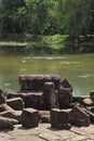 Preah Khan Temple in AngKor Wat Royalty Free Stock Photo