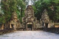 Preah Khan Temple, Siem Reap, Cambodia at sunny morning. Royalty Free Stock Photo