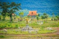 Newly casino resort hotel building at Chong Arn Ma, Thai-Cambodia border crossing (called the An Ses in Cambodia) opposite to Ubon Royalty Free Stock Photo