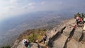 Bird`s-eye view from the Cliff of Preah Vihear central sanctuary