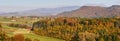 Prealpine mountain forest landscape in early autumn