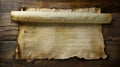 Preamble to the Constitution of the United States and American Flag. Old yellow paper