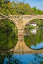 Prebends Bridge, one of three stone-arch bridges crossing River Wear in the centre of Durham, United Kingdom