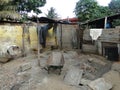 Front view of housing in suburb neighborhood. somewhere in Maputo city outskirts, Africa Royalty Free Stock Photo