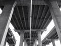 Precast Concrete in Highway Infrastructure Construction perspective angle Royalty Free Stock Photo