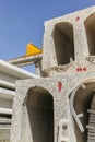 Precast concrete hollowcore slabs Royalty Free Stock Photo