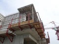 Precast system aluminium formwork used at the construction site as the reusable concrete form-work.