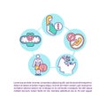 Precautions for taking diet concept icon with text