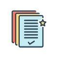 Color illustration icon for Precedence, priority and rank