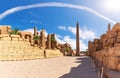 The Precinct of Amun-Re and the Obelisk, Karnak Temple, Luxor, Egypt Royalty Free Stock Photo