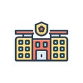 Color illustration icon for Precinct, architectural and authority