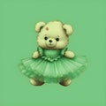 Precious bear ballerina illustration Royalty Free Stock Photo