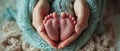A Precious Bond Captured Newborn Feet Cradled In Loving Mothers Hands