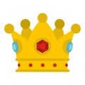 Precious crown icon isolated