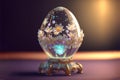 The precious Easter egg with a magical life inside created with Generative AI