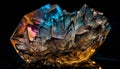 Precious gem illuminated, multi colored, shiny, generated by AI