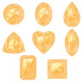 Yellow gemstones set