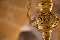 Precious golden censer, close up