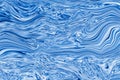 Precious metal flow image. Marble abstract background digital illustration. Liquid blue surface artwork, 3d illustration