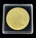 Precious Metal Gold Plated Silver Coin Chocolate Design South Africa African Krugerrand Paul Kruger, Cacao Coins