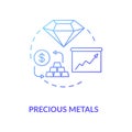 Precious metals concept icon