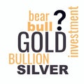 Precious Metals Investment Gold Silver Illustration Royalty Free Stock Photo