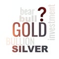 Precious Metals Investment Gold Silver Illustration Royalty Free Stock Photo