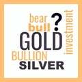 Precious Metals Investment Gold Silver Illustration Royalty Free Stock Photo