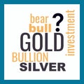 Precious Metals Investment Gold Silver Illustration Royalty Free Stock Photo